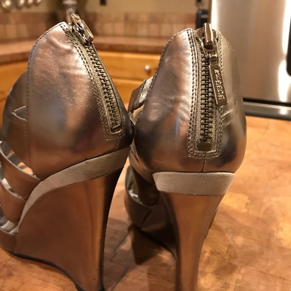 Silver wedge shoes - Picture 4 of 5